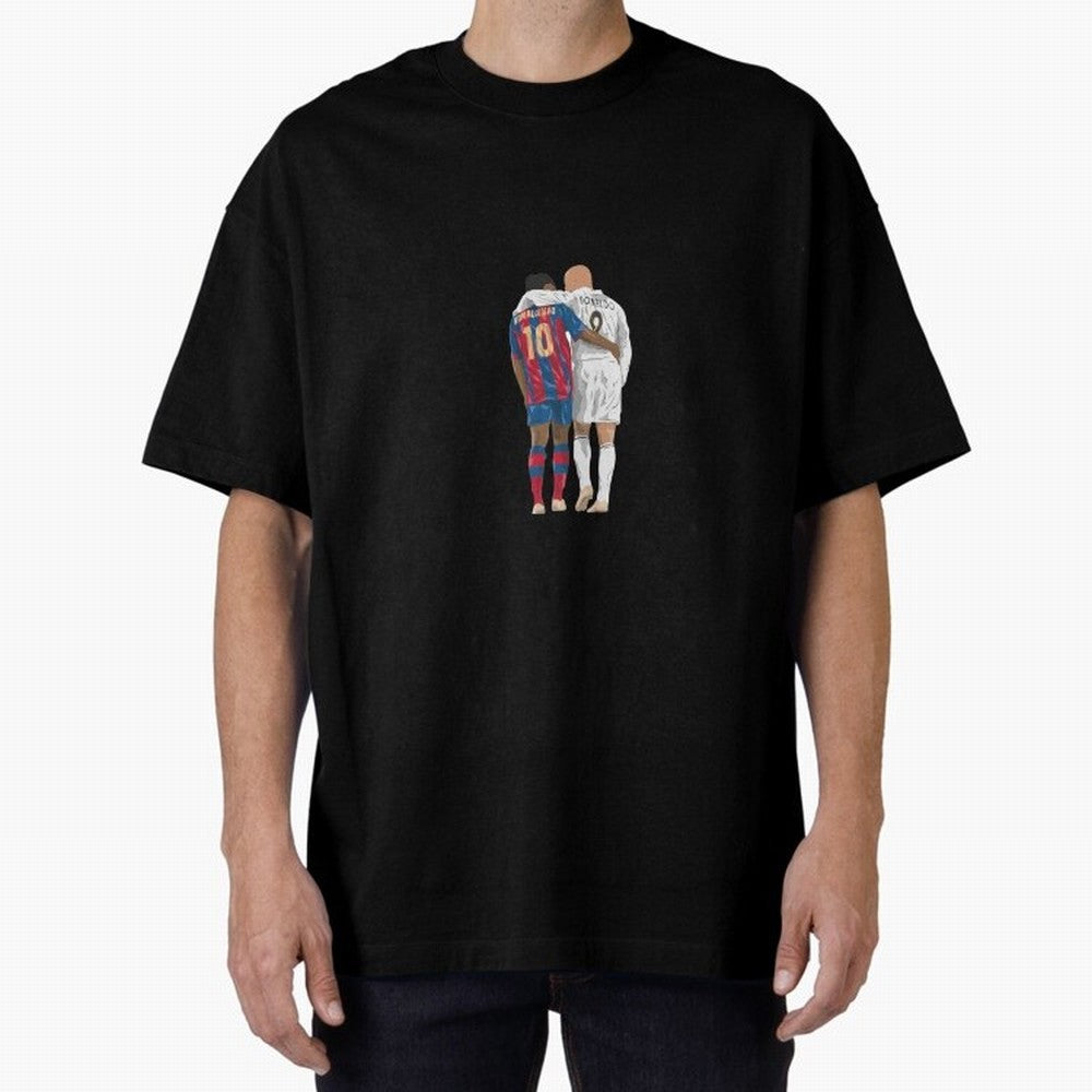 Ronaldinho, Ronaldo Minimalist Oversized T-Shirt Discover FIFA World Cup 2026 Group Stage for Fans of Cristiano Ronaldo and Portugal, Bringing Worldwide Fan Energy, Dramatic Goals, Stadium Lights and Championship Celebrations; Made for Collectors