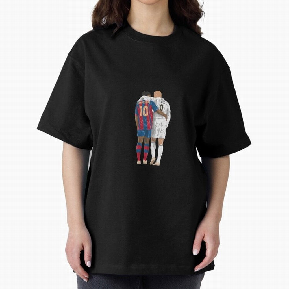 Ronaldinho, Ronaldo Minimalist Oversized T-Shirt Discover FIFA World Cup 2026 Group Stage for Fans of Cristiano Ronaldo and Portugal, Bringing Worldwide Fan Energy, Dramatic Goals, Stadium Lights and Championship Celebrations; Made for Collectors