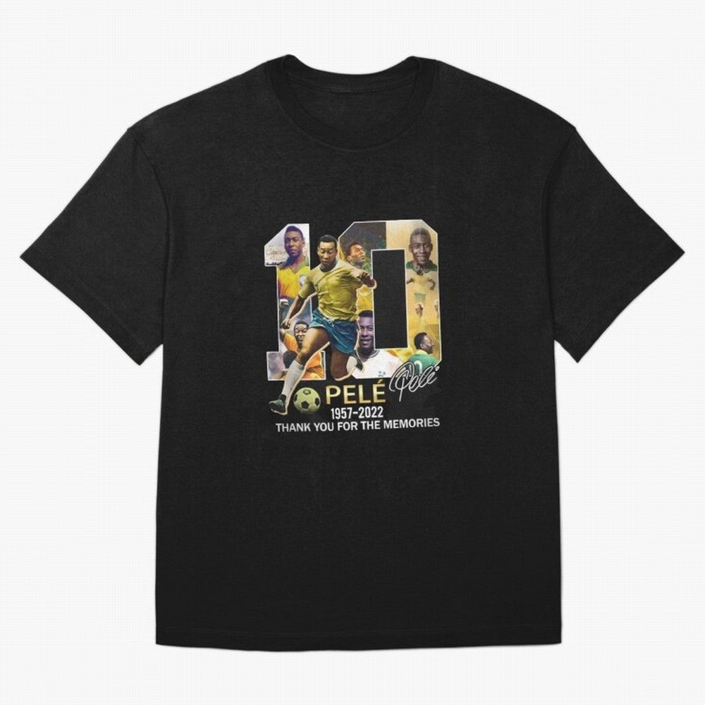 Signed Pele Shirt Oversized T-Shirt Represent the Passion of Match Day Hype around FIFA World Cup 2026, Cristiano Ronaldo, Argentina and Brazil, Stadium Chants, National Pride, Trophy Dreams and Unforgettable Football Memories; Perfect for