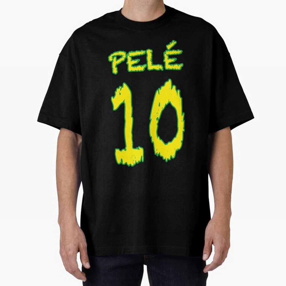 Pel¨¦ 10 Oversized T-Shirt Celebrate the Magic of the FIFA World Cup 2026 USA Canada Mexico Journey through CR7 Highlights, Spain and Netherlands Pride, Match Day Excitement, Supporter Culture, Golden Goals and Global Football Passion; Perfect for