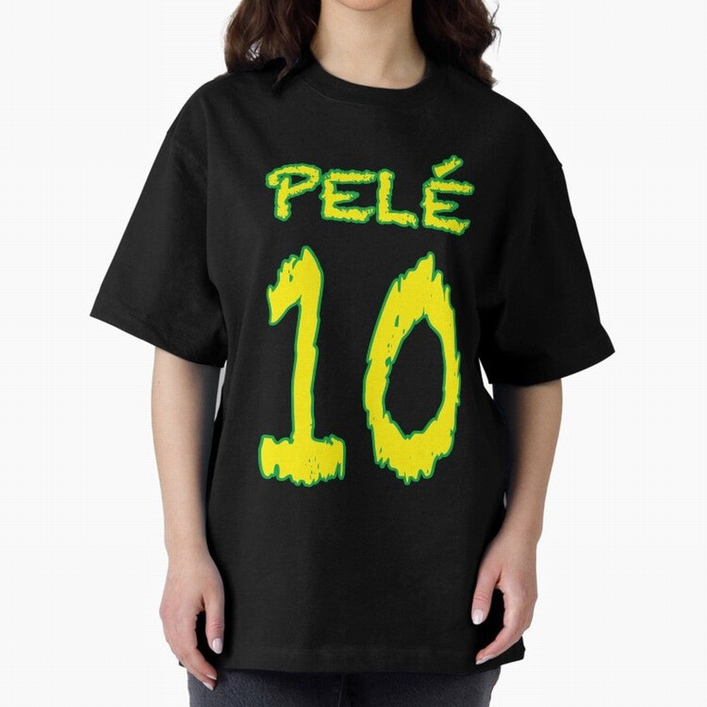 Pel¨¦ 10 Oversized T-Shirt Celebrate the Magic of the FIFA World Cup 2026 USA Canada Mexico Journey through CR7 Highlights, Spain and Netherlands Pride, Match Day Excitement, Supporter Culture, Golden Goals and Global Football Passion; Perfect for