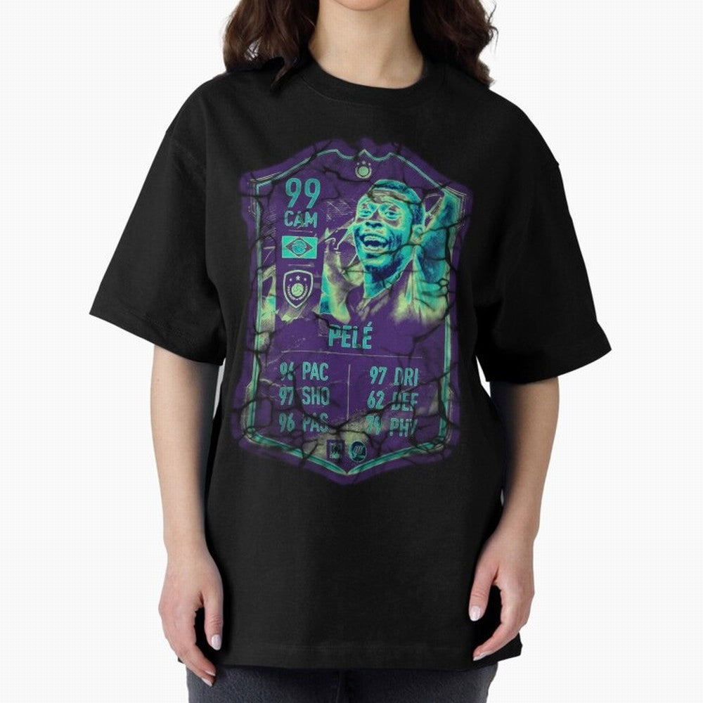 Pele Oversized T-Shirt Bring Global Tournament Vibes to Match Day Hype around FIFA World Cup 2026, CR7 and Messi, Brazil, Match Day Excitement, Supporter Culture, Golden Goals and Global Football Passion; Made for Die Hard Supporters, Soccer