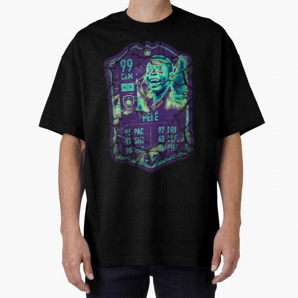 Pele Oversized T-Shirt Bring Global Tournament Vibes to Match Day Hype around FIFA World Cup 2026, CR7 and Messi, Brazil, Match Day Excitement, Supporter Culture, Golden Goals and Global Football Passion; Made for Die Hard Supporters, Soccer