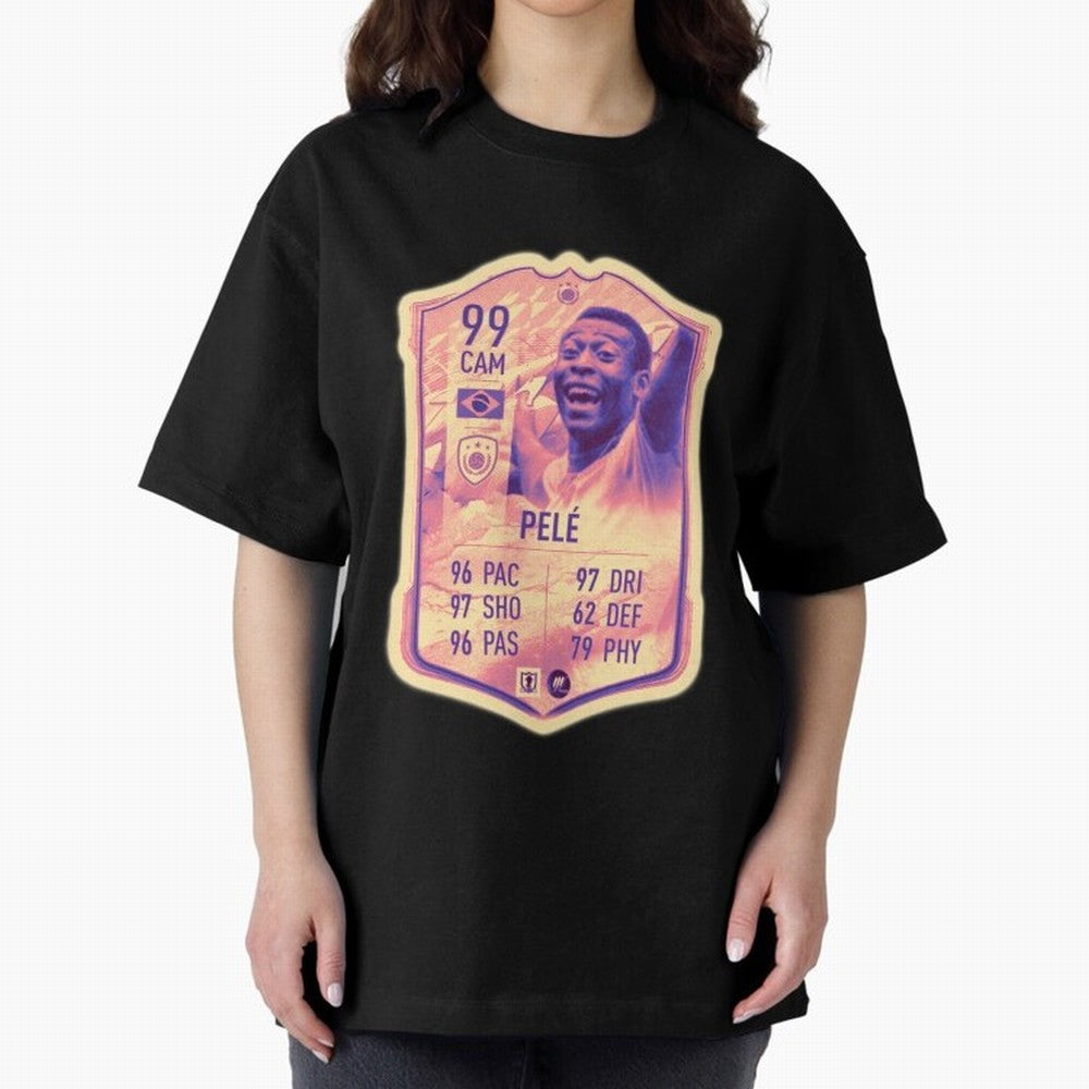 Pele Oversized T-Shirt Feel the Trophy Chase of Match Day Hype around FIFA World Cup 2026, Mbappe and Neymar, Spain, Game Day Rituals, Football Legends, Country Pride and the Road to the Final; Ideal for Passionate Fans Who Love Underdog Stories,
