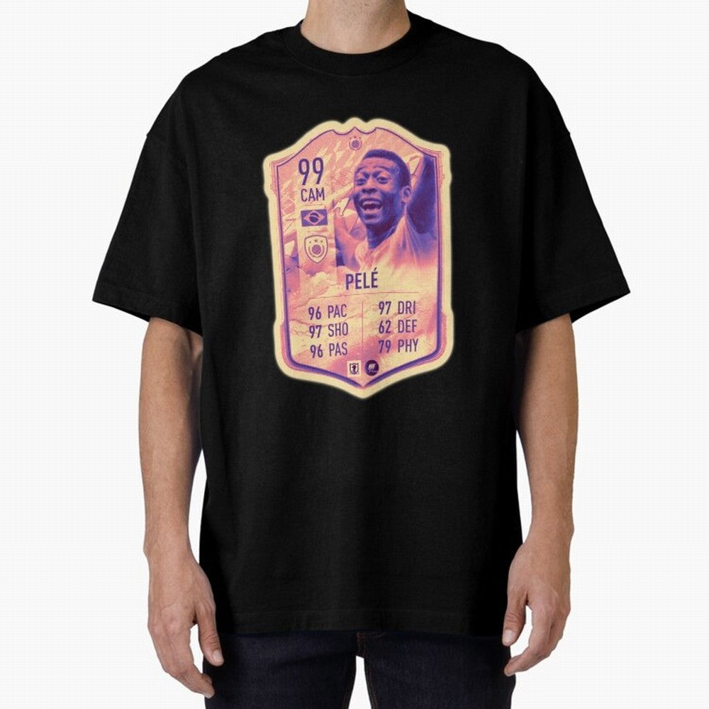 Pele Oversized T-Shirt Feel the Trophy Chase of Match Day Hype around FIFA World Cup 2026, Mbappe and Neymar, Spain, Game Day Rituals, Football Legends, Country Pride and the Road to the Final; Ideal for Passionate Fans Who Love Underdog Stories,