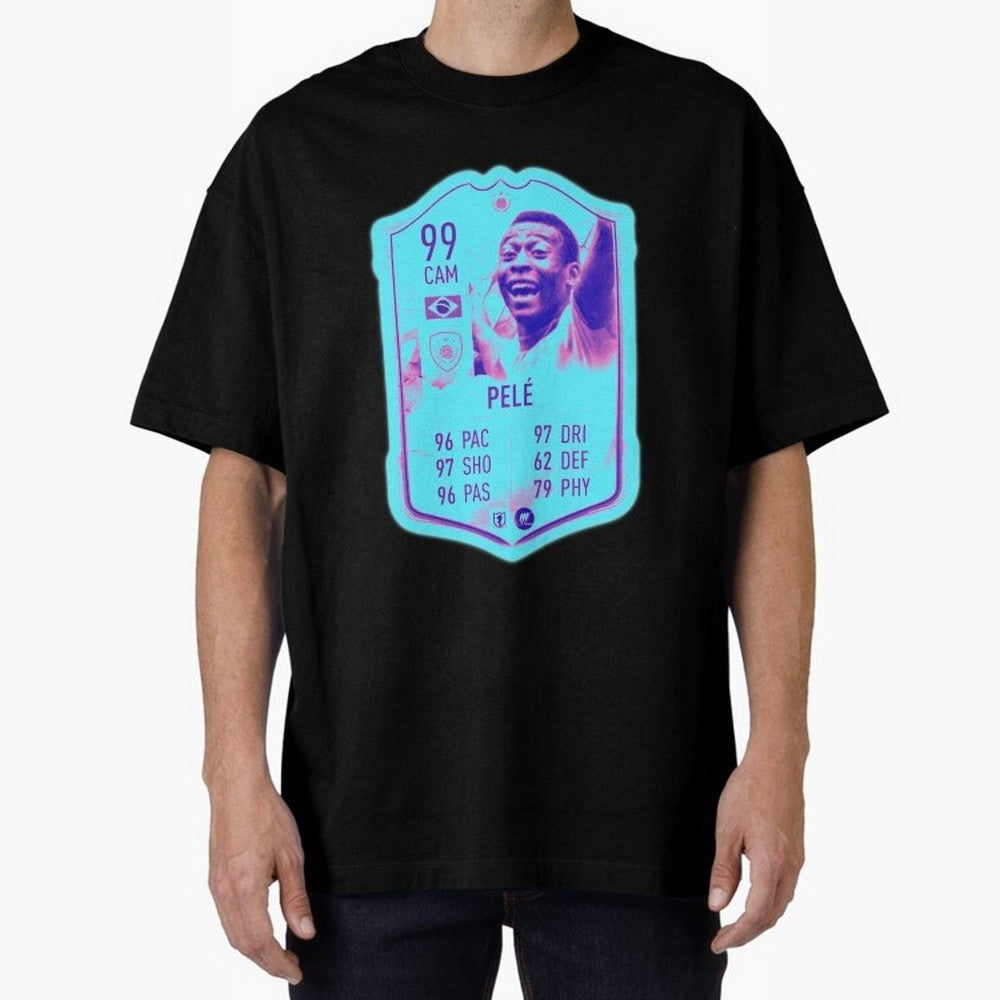 Pele Oversized T-Shirt Make Memories around Match Day Hype around FIFA World Cup 2026 USA Canada Mexico, Neymar, Haaland and Cristiano Ronaldo, Spain and Netherlands, Football Passion, Legendary Performances, Festival Vibes and Supporter Community;