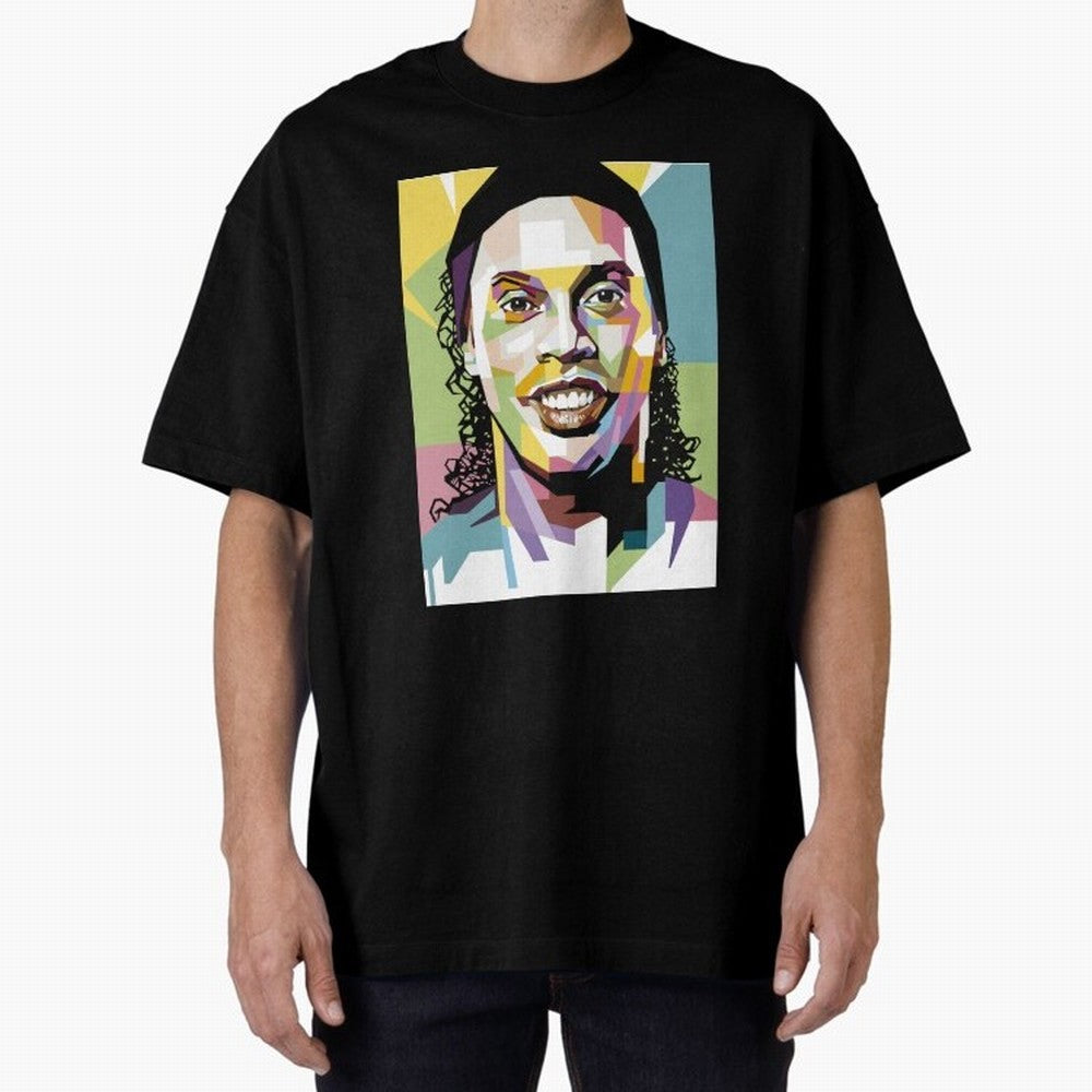 Ronaldinho Pop Art18 Classic T-Shirt Celebrate Global Football Passion for FIFA World Cup 2026 USA Canada Mexico, Filled with Messi and Cristiano Ronaldo, England, Championship Spirit, Famous Goals, Roaring Crowds and International Football Unity;
