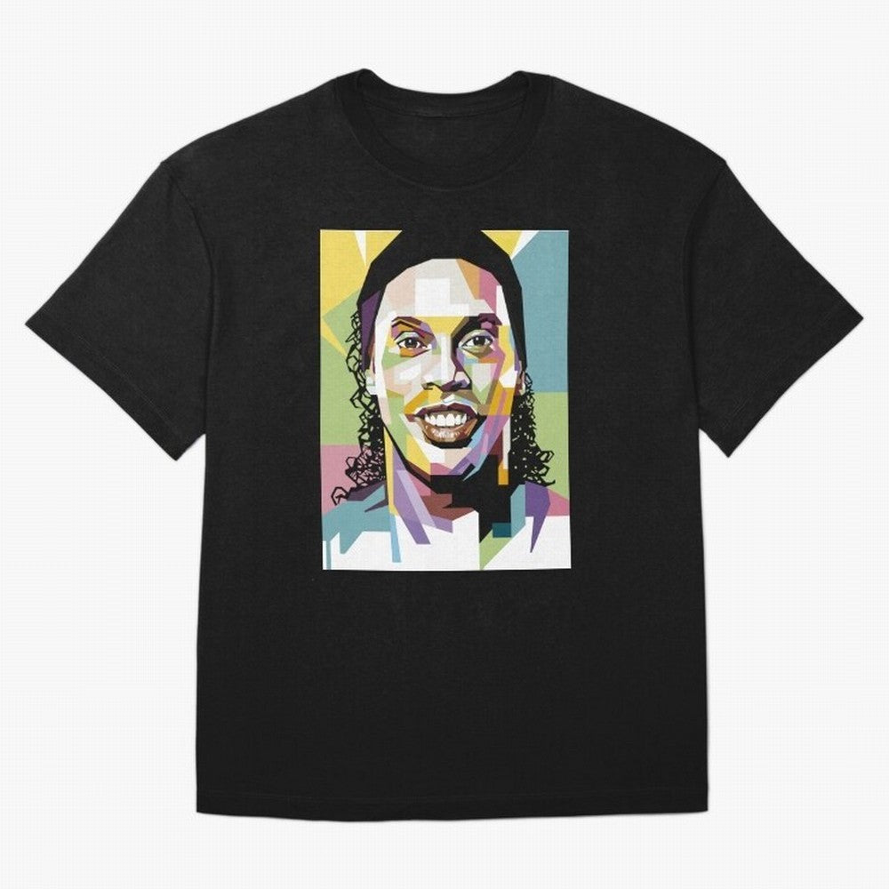 Ronaldinho Pop Art18 Classic T-Shirt Celebrate Global Football Passion for FIFA World Cup 2026 USA Canada Mexico, Filled with Messi and Cristiano Ronaldo, England, Championship Spirit, Famous Goals, Roaring Crowds and International Football Unity;