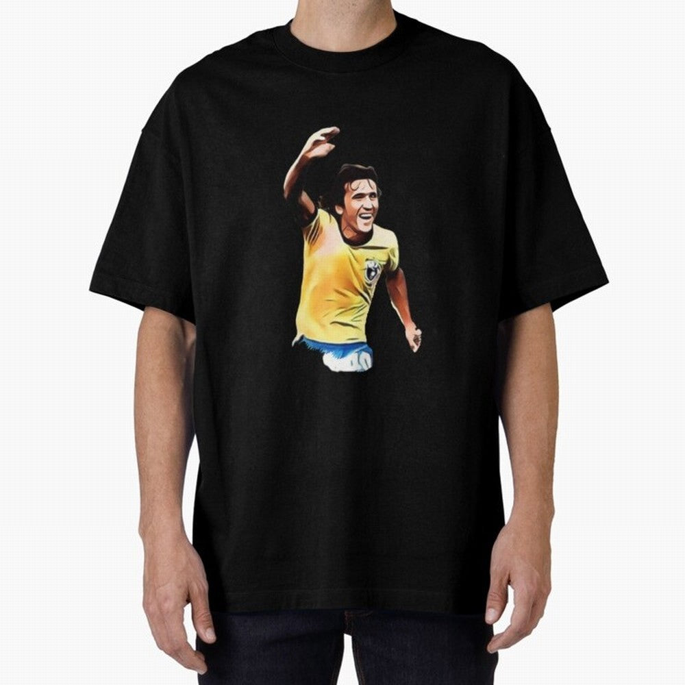 Legends of The Beautiful Game Cartoon Collection Legends Arthur Zico 2 Cartoon Artwork134 Oversized T-Shirt Celebrate Supporters United by FIFA World Cup 2026 Spirit, Made for Germany, Messi, Vintage Soccer Flavor, Modern Football Stars, National