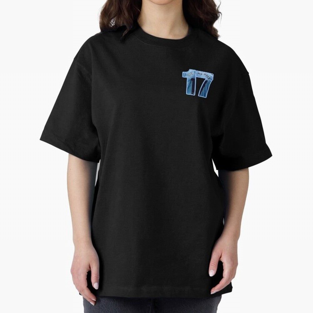 Kevin De Bruyne 17 Cut-out Oversized T-Shirt Celebrate Fan Culture around FIFA World Cup 2026 for Fans of Mbappe and Neymar and France and Portugal, Bringing Worldwide Fan Energy, Dramatic Goals, Stadium Lights and Championship Celebrations;