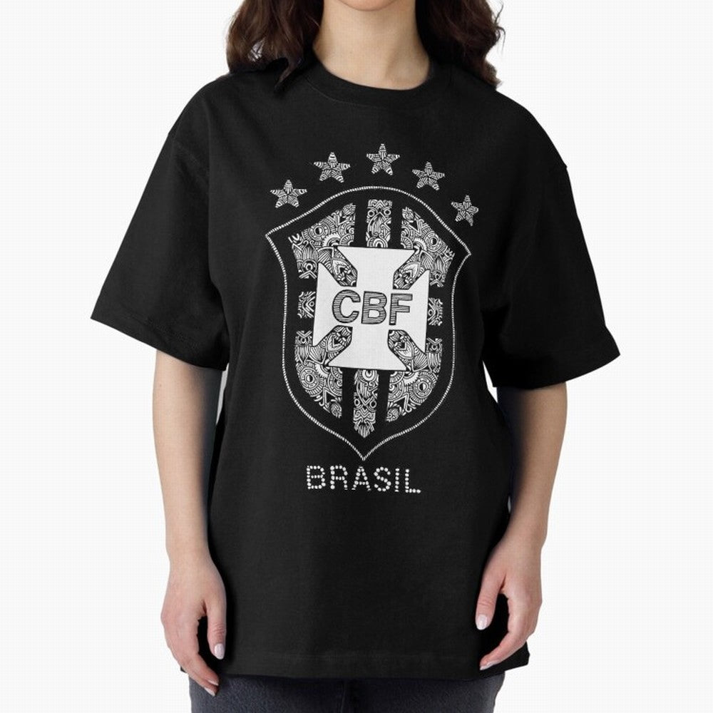 BRASIL NATIONAL FOOTBALL TEAM LOGO Oversized T-Shirt Stand Proud for FIFA World Cup 2026 Group Stage Highlighting Cristiano Ronaldo, Argentina, France and Brazil Energy, Soccer Culture, Superstar Moments, National Team Dreams and Competitive Fire;