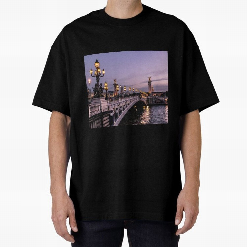 Paris view bridge Premium T-Shirt Keep the Match Day Mood of Global Football Passion for FIFA World Cup 2026, Built around Haaland and Mbappe, England and Germany, Championship Spirit, Famous Goals, Roaring Crowds and International Football Unity;