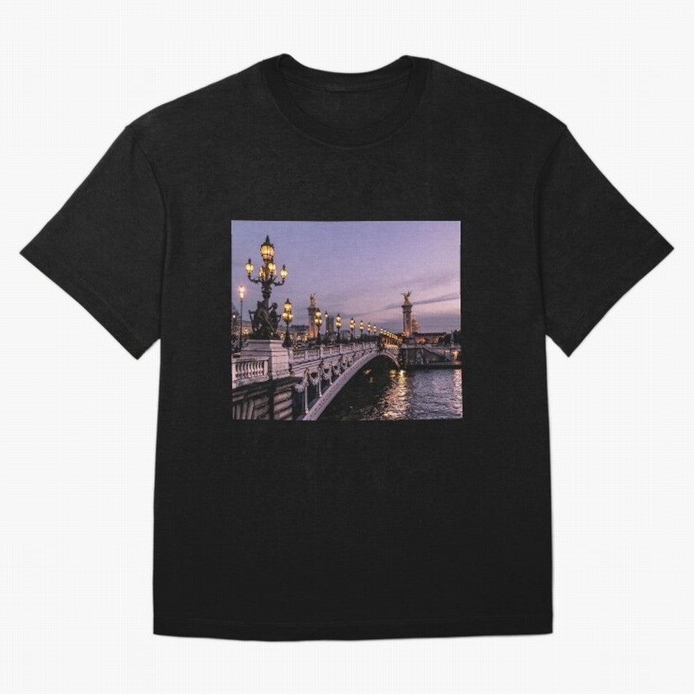 Paris view bridge Premium T-Shirt Keep the Match Day Mood of Global Football Passion for FIFA World Cup 2026, Built around Haaland and Mbappe, England and Germany, Championship Spirit, Famous Goals, Roaring Crowds and International Football Unity;
