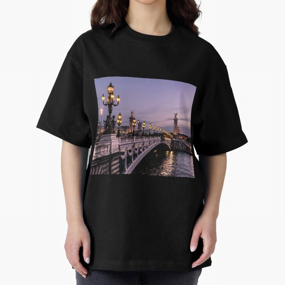 Paris view bridge Premium T-Shirt Keep the Match Day Mood of Global Football Passion for FIFA World Cup 2026, Built around Haaland and Mbappe, England and Germany, Championship Spirit, Famous Goals, Roaring Crowds and International Football Unity;