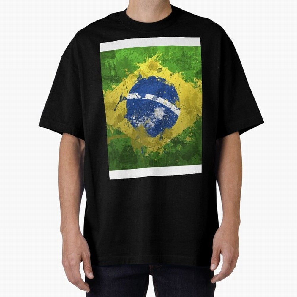 Brasilian Flag Face Mask Graphic T-Shirt Back Your Heroes with the FIFA World Cup 2026 Journey through Messi, Neymar and Mbappe Highlights, Netherlands Pride, Supporter Pride, Iconic Celebrations, Legendary Names and Global Match Day Energy; Ideal