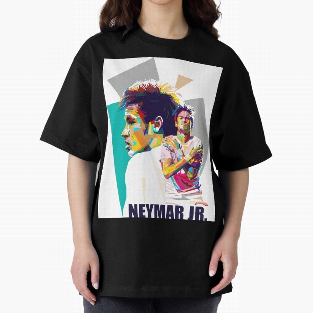 Young Neymar WPAP art Premium T-Shirt Celebrate the Road through FIFA World Cup 2026 Group Stage Spirit, Connected to Argentina, France and Brazil, Cristiano Ronaldo, Haaland and CR7, Worldwide Fan Energy, Dramatic Goals, Stadium Lights and