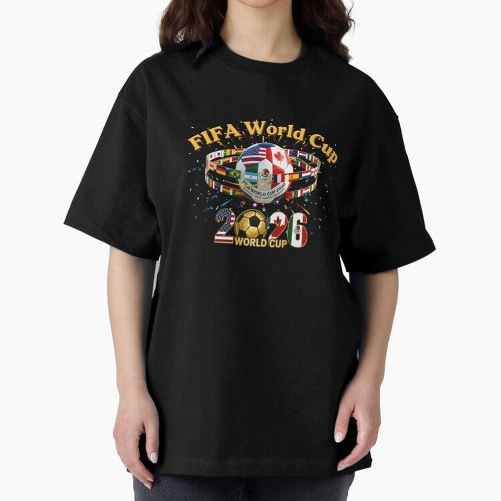 2026 World Cup Soccer World Flags Stadium Graphic Classic T-Shirt Celebrate the Road through FIFA World Cup 2026 Spirit, Driven by Portugal, Cristiano Ronaldo, Classic Soccer Heritage, Championship Pressure, Fan Loyalty and International Pride;