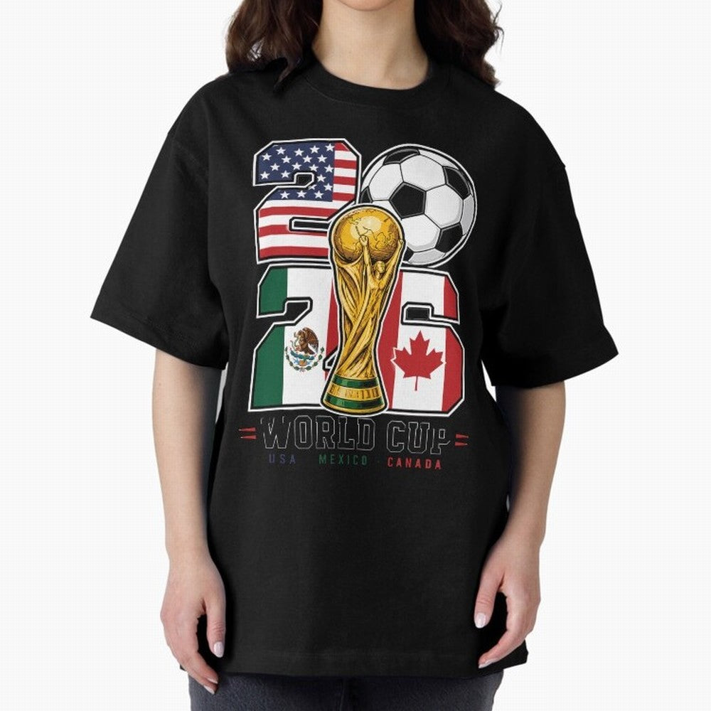 2026 Soccer World Cup Football Design Classic T-Shirt Celebrate Fan Favorites in FIFA World Cup 2026 USA Canada Mexico Filled with Messi, France and Portugal Energy, Tournament Hype, Historic Matchups, Family Viewing Parties and Global Sports