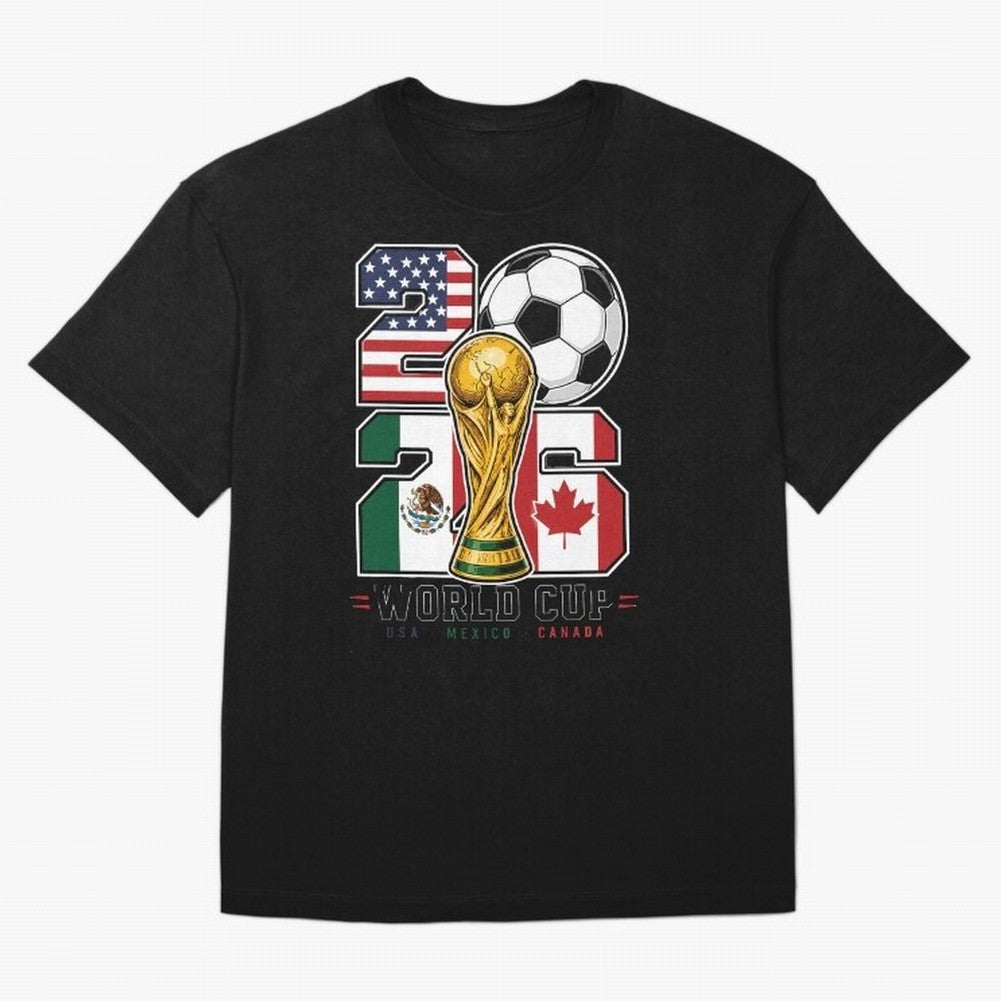 2026 Soccer World Cup Football Design Classic T-Shirt Celebrate Fan Favorites in FIFA World Cup 2026 USA Canada Mexico Filled with Messi, France and Portugal Energy, Tournament Hype, Historic Matchups, Family Viewing Parties and Global Sports