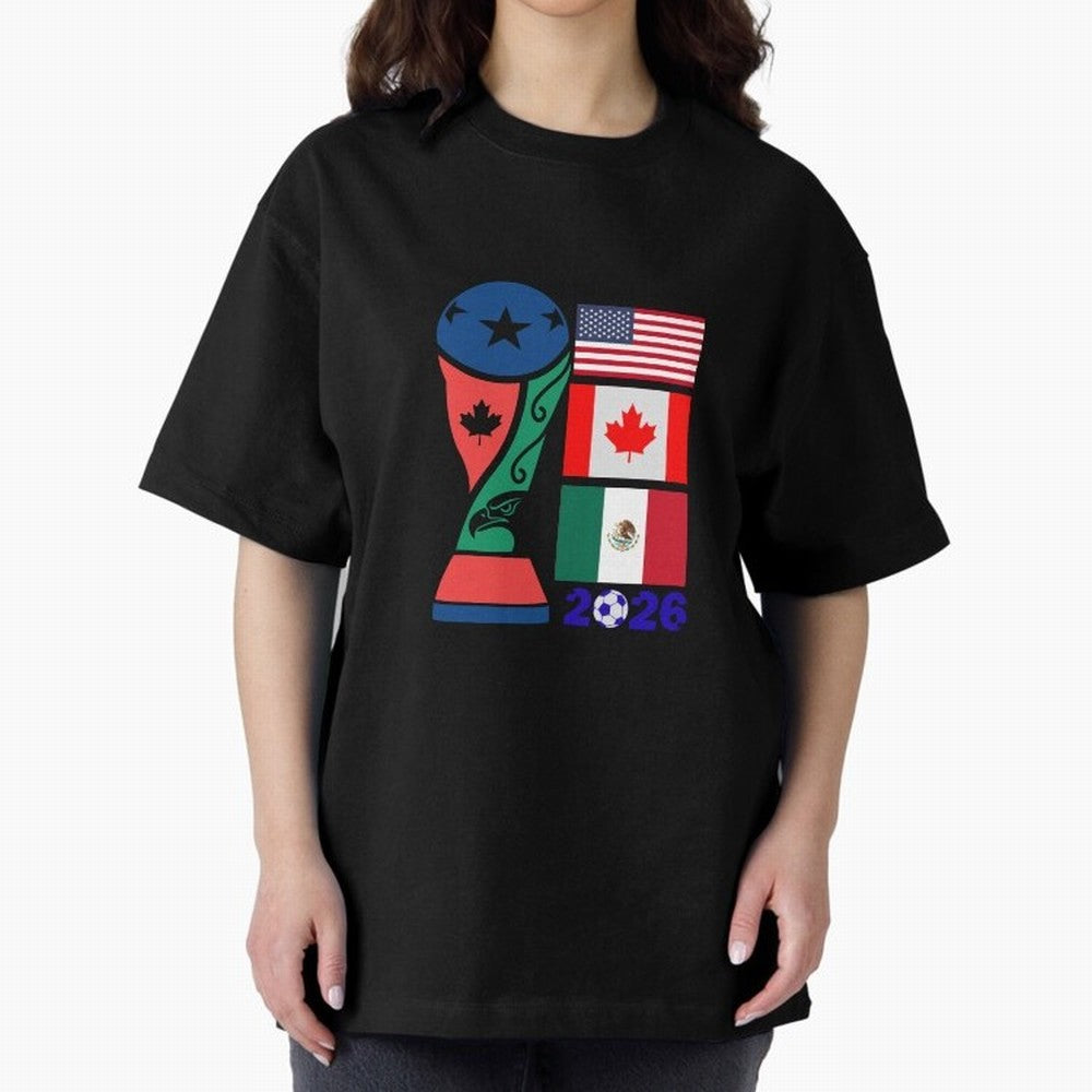 North America Football Unity 2026 Classic T-Shirt Support Iconic Players in Global Football Passion for FIFA World Cup 2026, Driven by CR7, France and Portugal, Champion Mindset, Group Stage Buzz, Knockout Tension and Passionate Fan Culture;