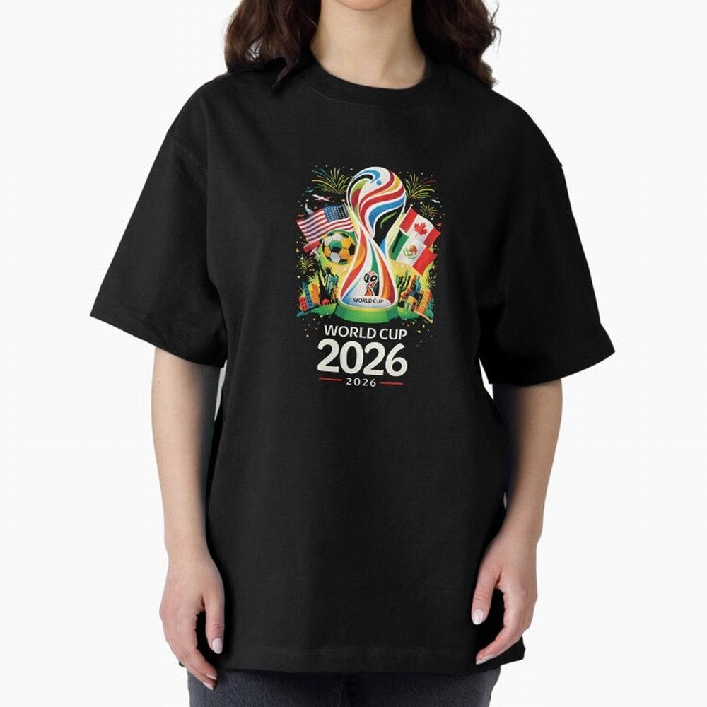 World Cup 2026 Soccer Tournament T-Shirt_87289249 Classic T-Shirt Stand Out with Spirit from FIFA World Cup 2026 Group Stage Spirit, Celebrating Brazil, CR7, Championship Spirit, Famous Goals, Roaring Crowds and International Football Unity; Built