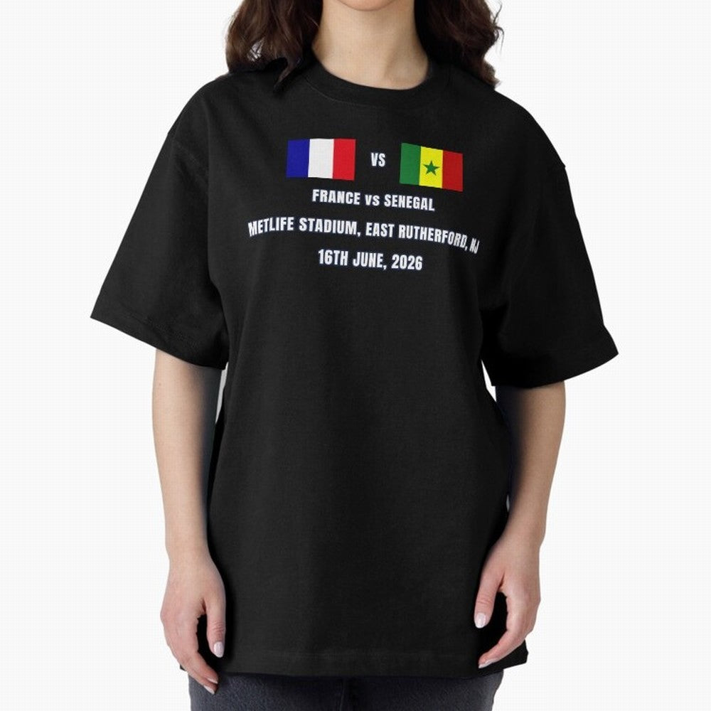 France vs Senegal 16 June 2026 ¨C Football Match Design East Rutherford Classic T-Shirt Celebrate National Team Dreams in the FIFA World Cup 2026 Group Stage Journey through CR7 and Messi Highlights, England and Germany Pride, Champion Mindset,