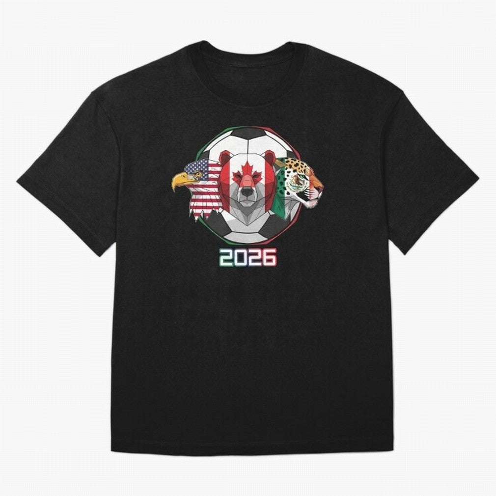 North American Soccer Animals 2026 Classic T-Shirt Celebrate Football Dreams Across FIFA World Cup 2026 with Haaland and Mbappe, Germany Energy, Tournament Hype, Historic Matchups, Family Viewing Parties and Global Sports Pride; Ideal for Fans Who