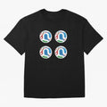 2026 World Soccer Ball Sticker Pack (4 pcs) Classic T-Shirt Show Match Day Excitement for FIFA World Cup 2026 Centered on Messi and Cristiano Ronaldo, France and Portugal Energy, Sports Nostalgia, International Competition, Famous Players and