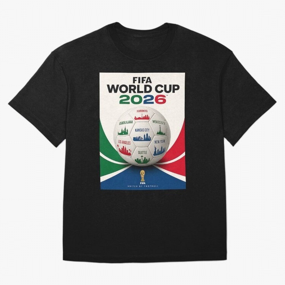 North America Football 2026 Classic T-Shirt Follow the Final Road of FIFA World Cup 2026 Highlighting Messi, Argentina, France and Brazil Energy, Sports Nostalgia, International Competition, Famous Players and Unforgettable Victories; Perfect for