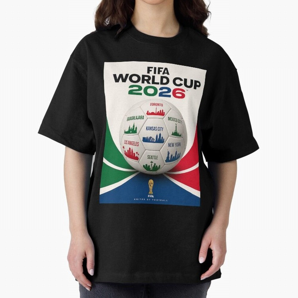 North America Football 2026 Classic T-Shirt Follow the Final Road of FIFA World Cup 2026 Highlighting Messi, Argentina, France and Brazil Energy, Sports Nostalgia, International Competition, Famous Players and Unforgettable Victories; Perfect for