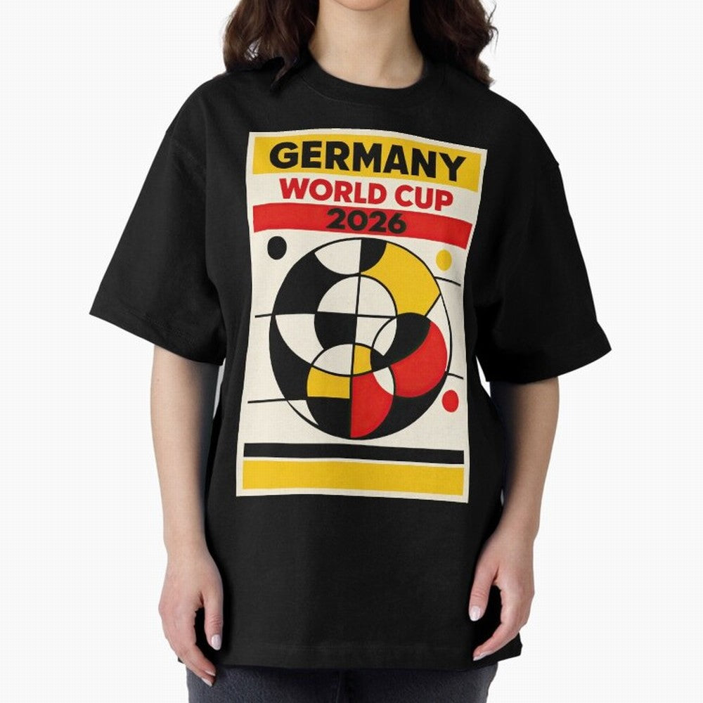 Elegant and Geometrical Germany World Cup 2026 Poster Classic T-Shirt Join FIFA World Cup 2026 USA Canada Mexico for Fans of Neymar and Spain and Netherlands, Bringing Match Day Excitement, Supporter Culture, Golden Goals and Global Football