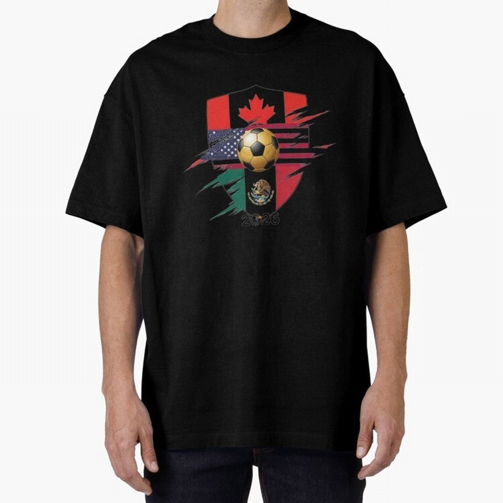 Golden Soccer Ball 2026 Host Nations Emblem Classic T-Shirt Experience FIFA World Cup 2026 Group Stage Centered on Cristiano Ronaldo, Brazil, Portugal and Argentina Energy, Match Day Excitement, Supporter Culture, Golden Goals and Global Football