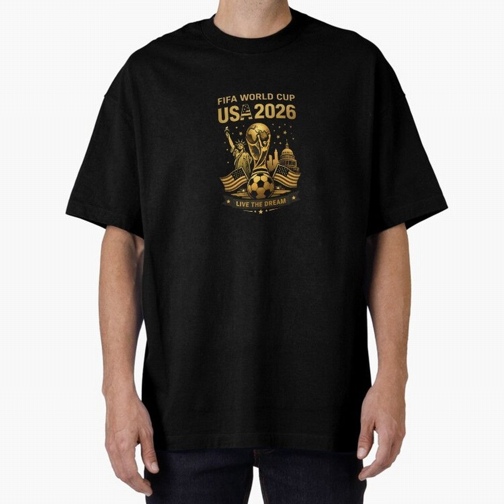 Fifa World Cup USA 2026 Gold Soccer Football Classic T-Shirt Celebrate the Biggest Stage of the FIFA World Cup 2026 Journey through Mbappe and Neymar Highlights, Germany Pride, Goal Celebration Energy, Supporter Heritage, Football Icons and