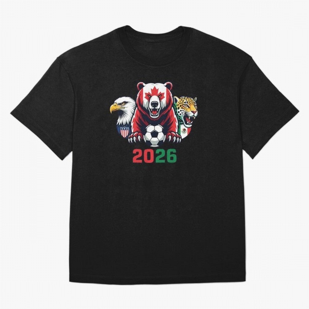 World Cup 2026 USA Canada Mexico Host Mascots Classic T-Shirt Show Your Love for the FIFA World Cup 2026 USA Canada Mexico Journey through Messi Highlights, England Pride, Classic Soccer Heritage, Championship Pressure, Fan Loyalty and