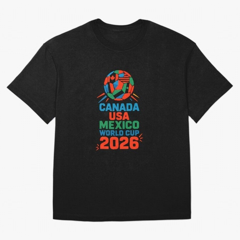 World Cup 2026 USA Canada Mexico ¡ª Retro Soccer Tournament Illustration Classic T-Shirt Make Memories around FIFA World Cup 2026 Group Stage for Fans of Messi and Cristiano Ronaldo and Argentina, France and Brazil, Bringing Football Festival