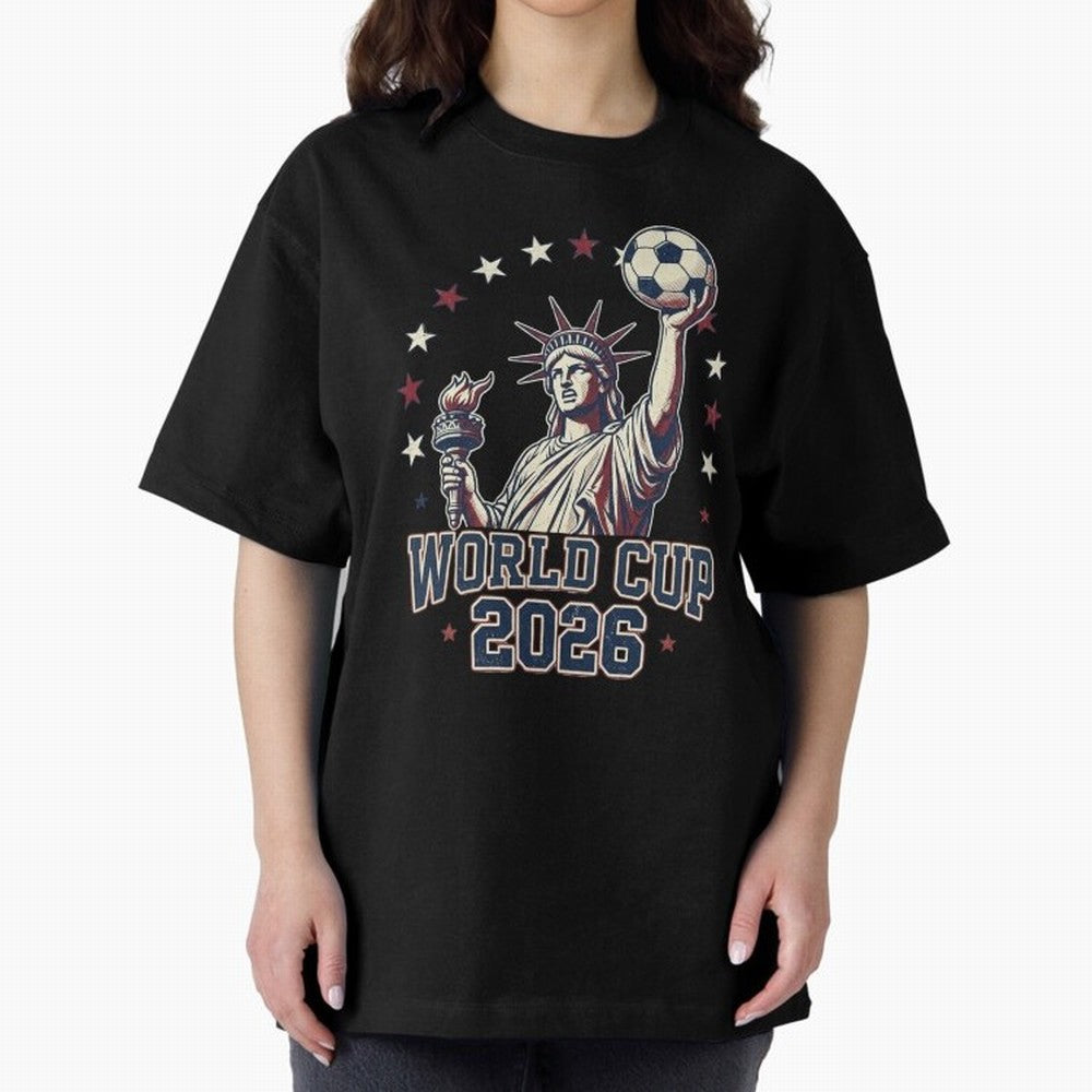 World Cup 2026 USA Soccer Statue Liberty Classic T-Shirt Turn Up for Global Football Passion for FIFA World Cup 2026 Group Stage, Connected to Neymar, Haaland and Cristiano Ronaldo, France, Soccer Culture, Superstar Moments, National Team Dreams