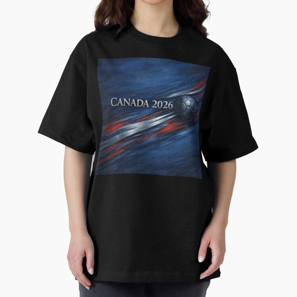 Canada 2026 Soccer Splash Classic T-Shirt Fuel Your Fan Pride for FIFA World Cup 2026 USA Canada Mexico Spirit, Highlighting Portugal, Spain and Germany, Messi, Neymar and Mbappe, Global Supporter Spirit, Legendary Goals, National Colors and