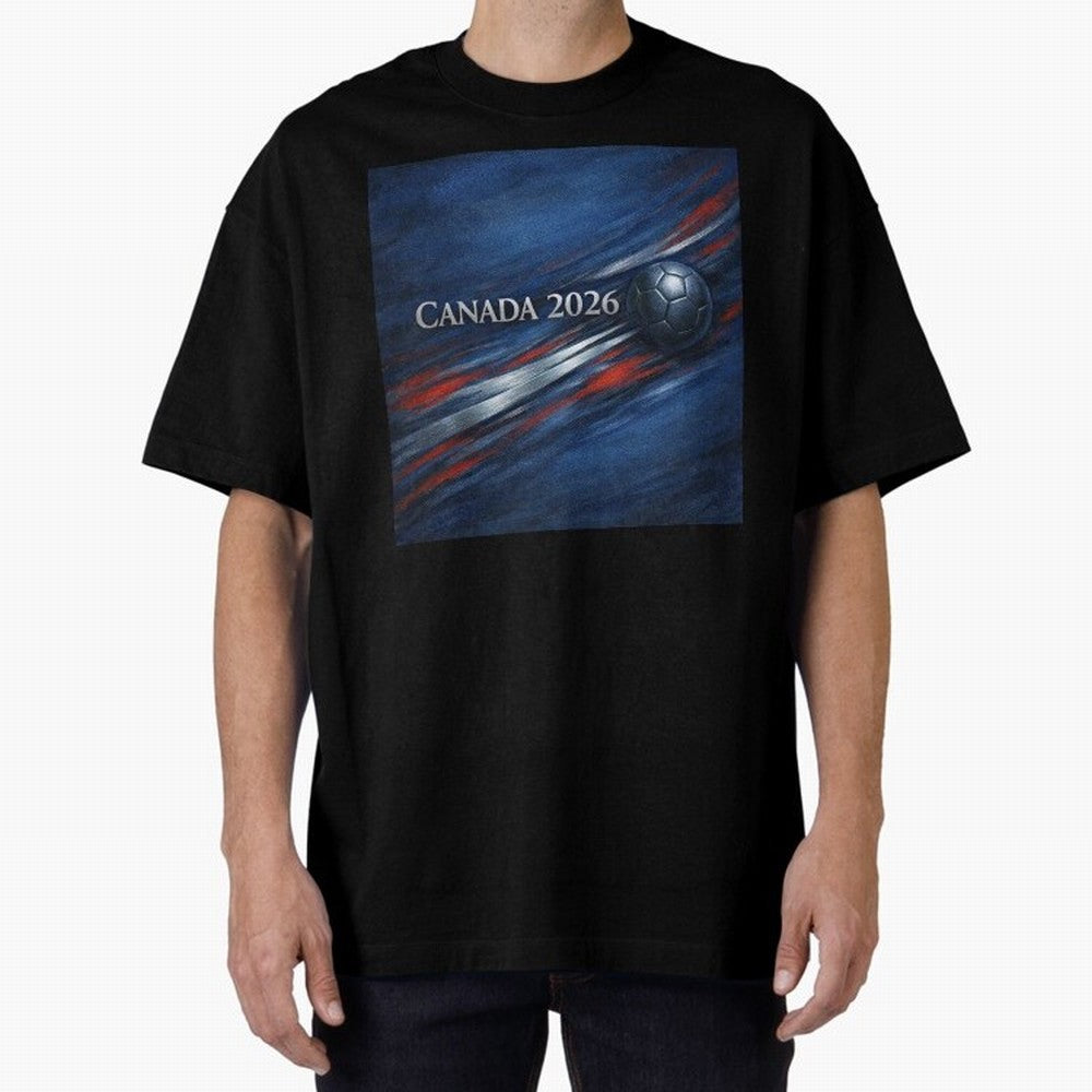Canada 2026 Soccer Splash Classic T-Shirt Fuel Your Fan Pride for FIFA World Cup 2026 USA Canada Mexico Spirit, Highlighting Portugal, Spain and Germany, Messi, Neymar and Mbappe, Global Supporter Spirit, Legendary Goals, National Colors and