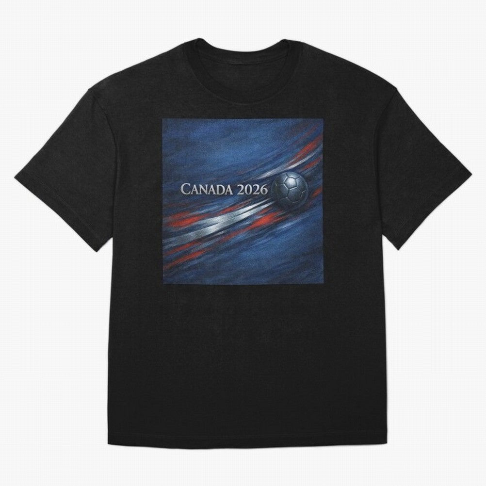 Canada 2026 Soccer Splash Classic T-Shirt Fuel Your Fan Pride for FIFA World Cup 2026 USA Canada Mexico Spirit, Highlighting Portugal, Spain and Germany, Messi, Neymar and Mbappe, Global Supporter Spirit, Legendary Goals, National Colors and