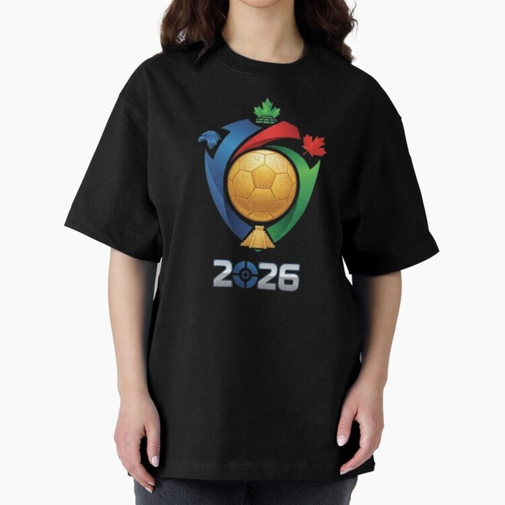 Golden Soccer Ball 2026 Host Nations Emblem Classic T-Shirt Celebrate Unforgettable Nights in the FIFA World Cup 2026 Journey through CR7 Highlights, France Pride, Retro Football Energy, Iconic Rivalries, Trophy Chase Drama and Stadium Atmosphere;