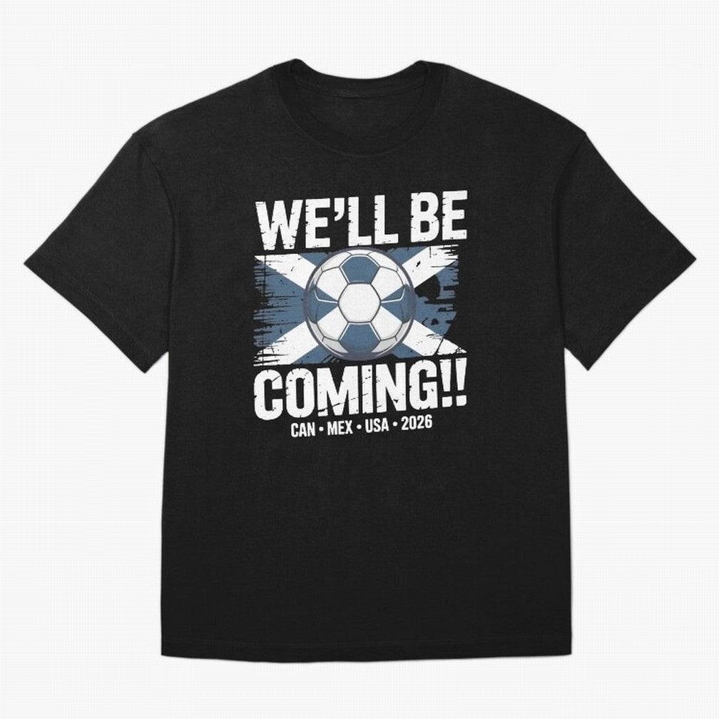 Scotland 2026 Football Qualification National Pride Classic T-Shirt Bring Supporter Culture to FIFA World Cup 2026 USA Canada Mexico for Fans of Messi, Neymar and Mbappe and England, France and Netherlands, Bringing Football History, Final Match