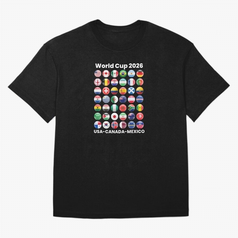 Soccer World Cup 2026 all Country Ball Football Fan Game Day Youth Sports Apparel For Men Women Kids Clothing Classic T-Shirt Step into Match Day Hype around FIFA World Cup 2026 Group Stage, Messi, CR7 and Mbappe, England, France and Netherlands,
