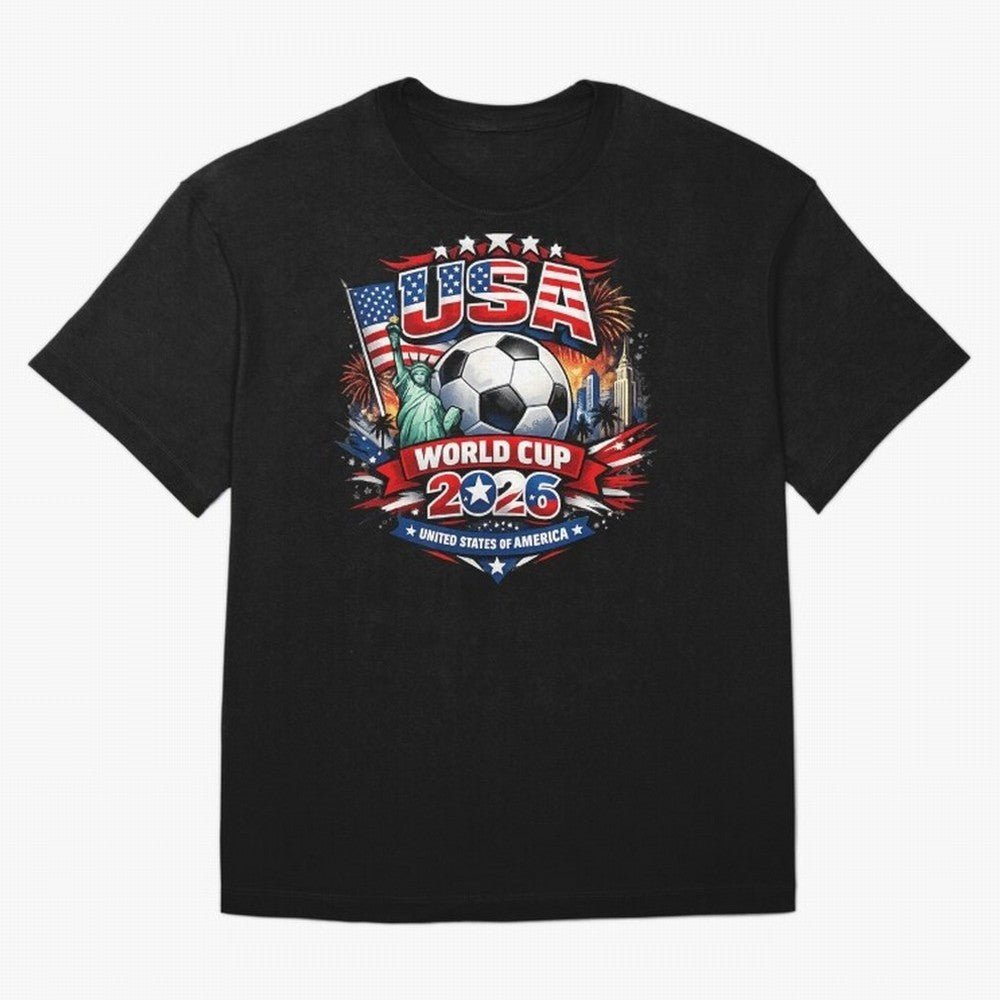 USA World Cup 2026 Soccer Graphic ¨C Patriotic Football Fan Art Classic T-Shirt Capture FIFA World Cup 2026 USA Canada Mexico Celebrating Mbappe and Neymar, Spain and Netherlands Energy, Stadium Memories, Football Loyalty, International Chants and