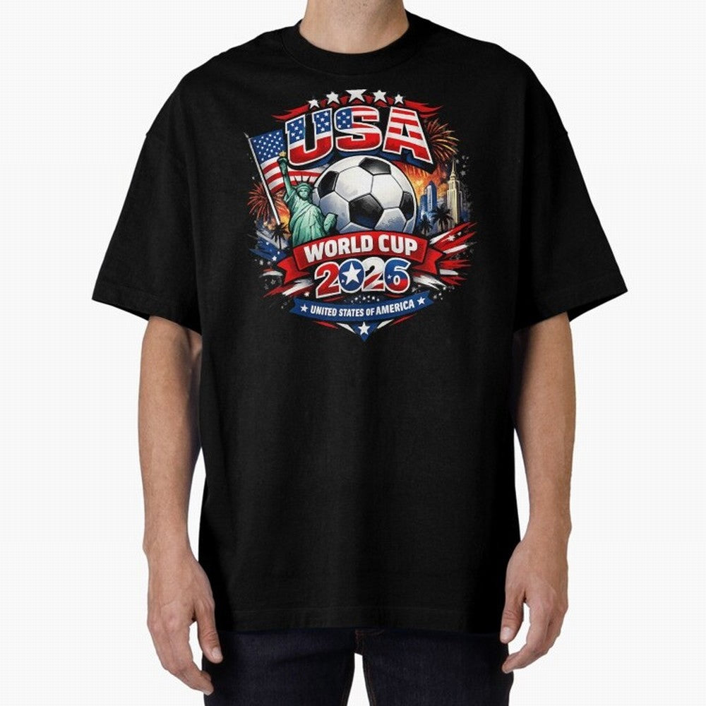 USA World Cup 2026 Soccer Graphic ¨C Patriotic Football Fan Art Classic T-Shirt Capture FIFA World Cup 2026 USA Canada Mexico Celebrating Mbappe and Neymar, Spain and Netherlands Energy, Stadium Memories, Football Loyalty, International Chants and