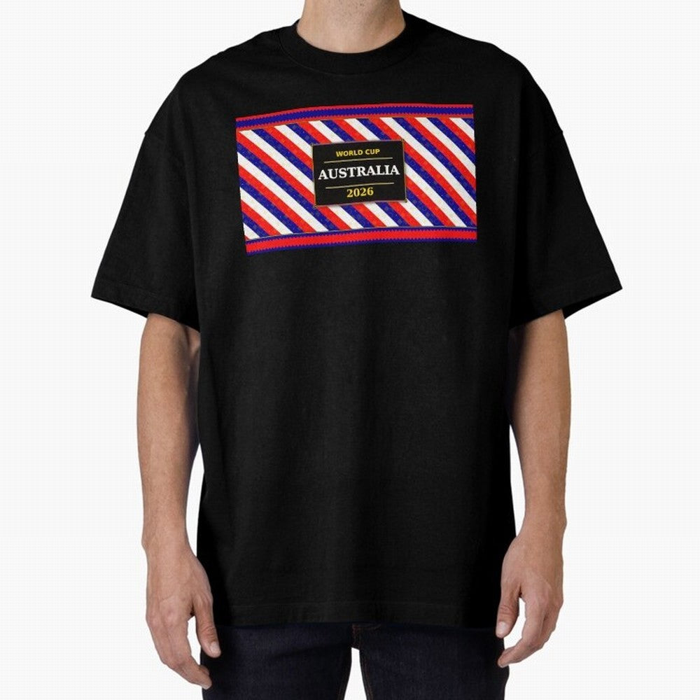 Australia Football Fan 2026 Black Flag Colors Pattern Classic T-Shirt Honor Football Greatness during the FIFA World Cup 2026 Journey through Haaland and Mbappe Highlights, Portugal Pride, Fan Favorite Moments, National Team Passion, Big Match