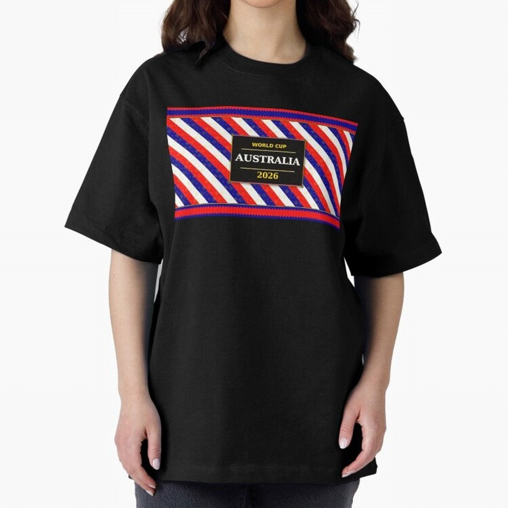 Australia Football Fan 2026 Black Flag Colors Pattern Classic T-Shirt Honor Football Greatness during the FIFA World Cup 2026 Journey through Haaland and Mbappe Highlights, Portugal Pride, Fan Favorite Moments, National Team Passion, Big Match