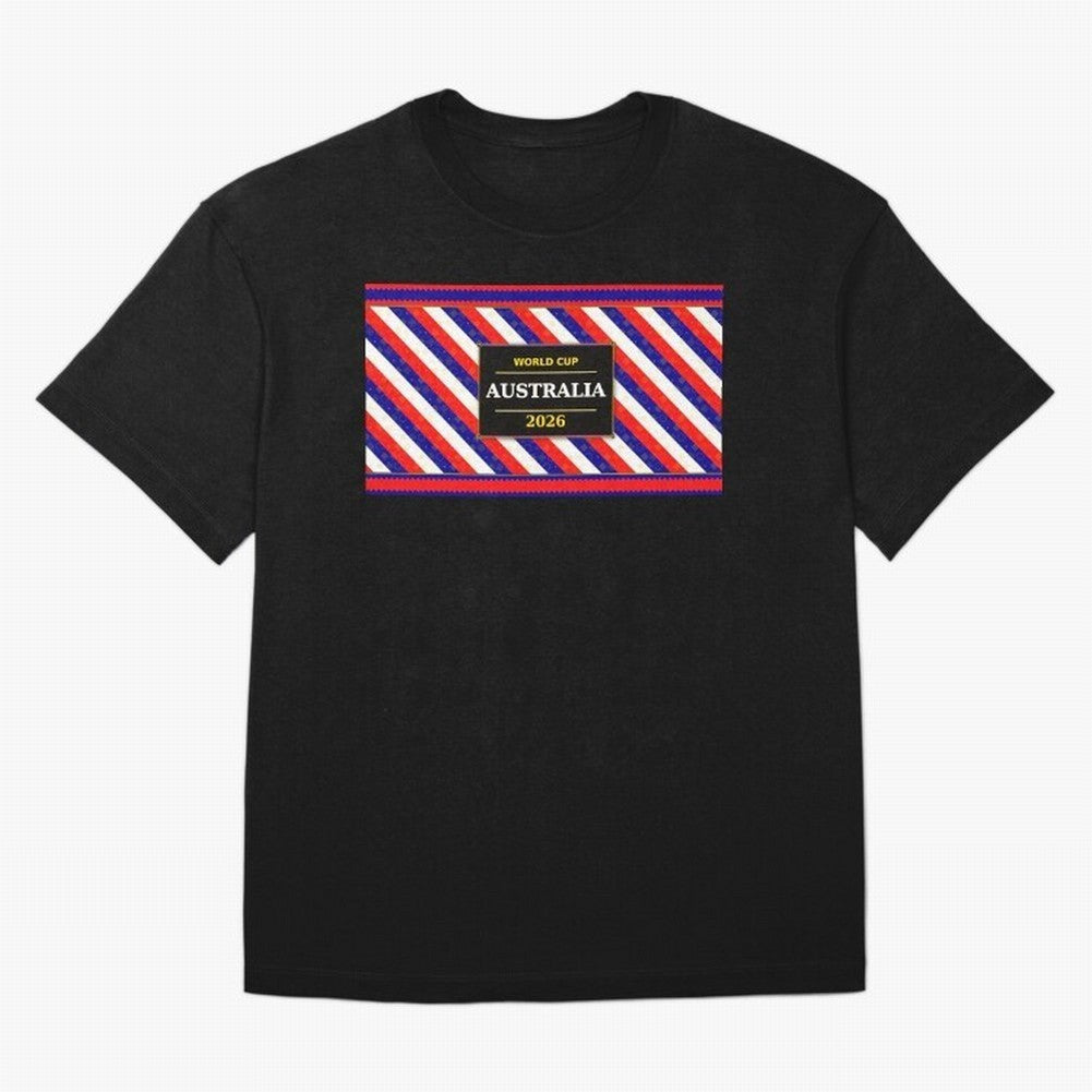 Australia Football Fan 2026 Black Flag Colors Pattern Classic T-Shirt Honor Football Greatness during the FIFA World Cup 2026 Journey through Haaland and Mbappe Highlights, Portugal Pride, Fan Favorite Moments, National Team Passion, Big Match