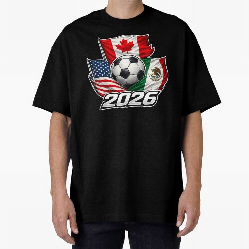 Soccer 2026 USA Canada Mexico ¨C World Football Flags Classic T-Shirt Bring Bold Fan Energy to Match Day Hype around FIFA World Cup 2026, CR7 and Messi, England and Germany, Football Festival Excitement, Trophy Ambitions, Country Rivalries and Star