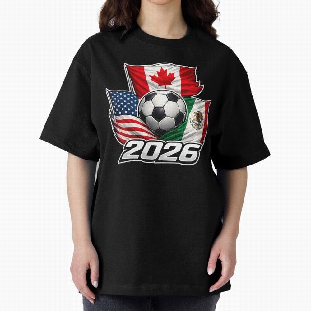 Soccer 2026 USA Canada Mexico ¨C World Football Flags Classic T-Shirt Bring Bold Fan Energy to Match Day Hype around FIFA World Cup 2026, CR7 and Messi, England and Germany, Football Festival Excitement, Trophy Ambitions, Country Rivalries and Star