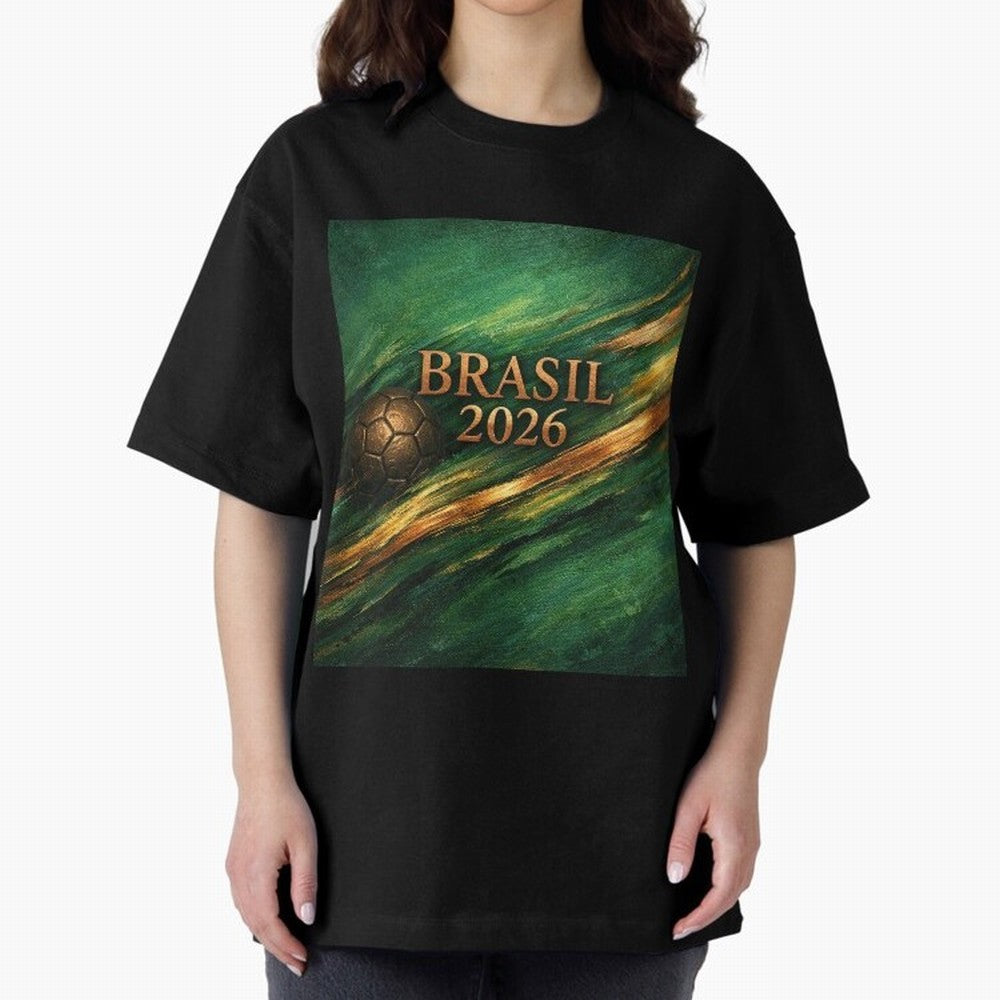 Brasil 2026 Soccer Theme Dark Green Classic T-Shirt Remember Iconic Moments from FIFA World Cup 2026 for Fans of Haaland and Mbappe and Spain, Bringing Classic Soccer Heritage, Championship Pressure, Fan Loyalty and International Pride; Great for